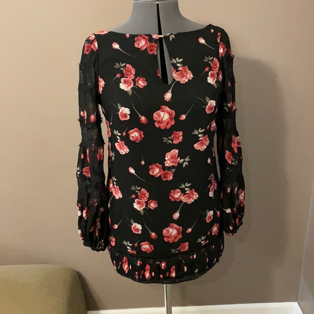 White House Black Market Floral Tunic